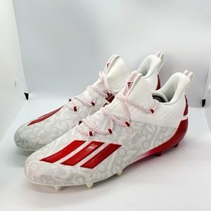 Adidas Adizero Reign Young King Football Cleat Floral RED Men's Size 10